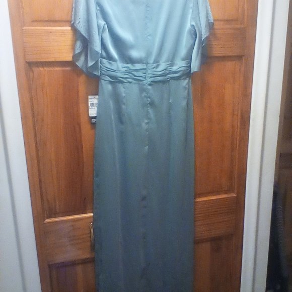 ADRIANNA PAPELL  CHIFFON DRESS W/ BEADS NWT FORMAL WEAR - Picture 3 of 12